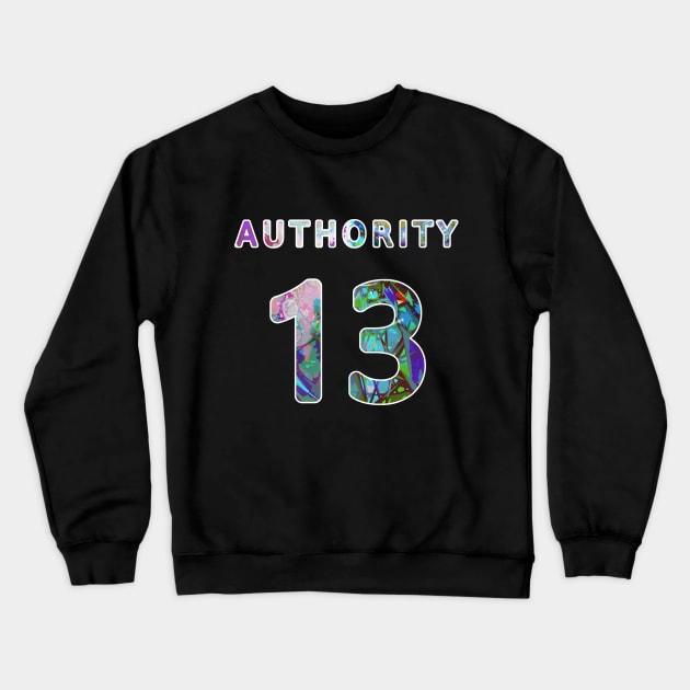 Authority 13, Large Abstract Harmony Crewneck Sweatshirt by ninjainatux